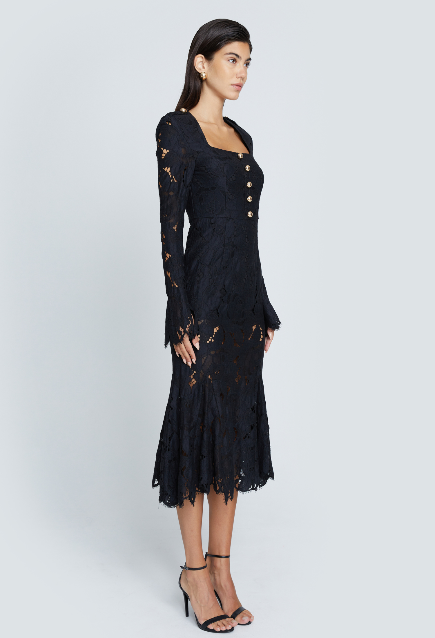 KATE GODET LACE DRESS