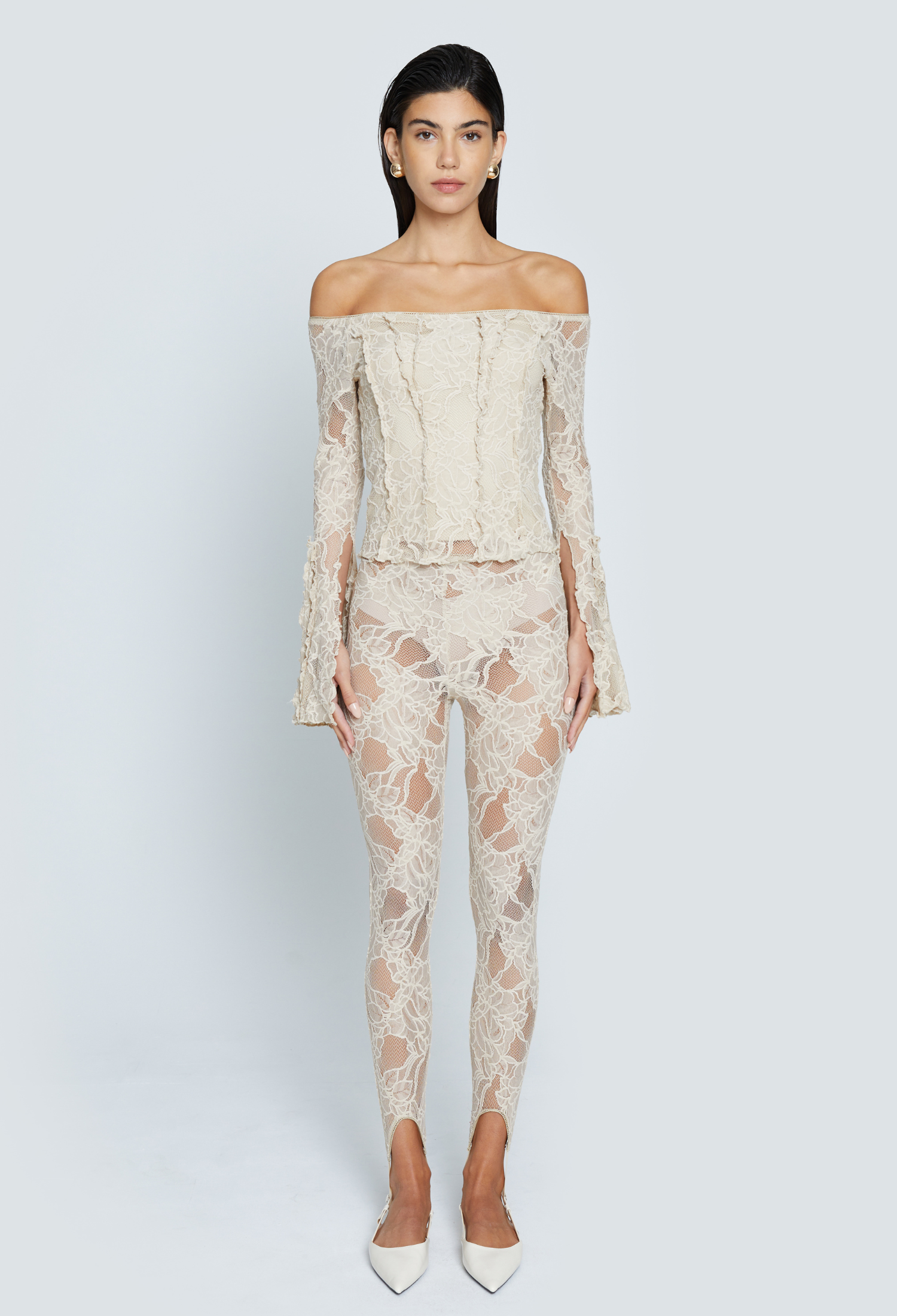 LEYLA OFF-SHOULDER LACE TOP