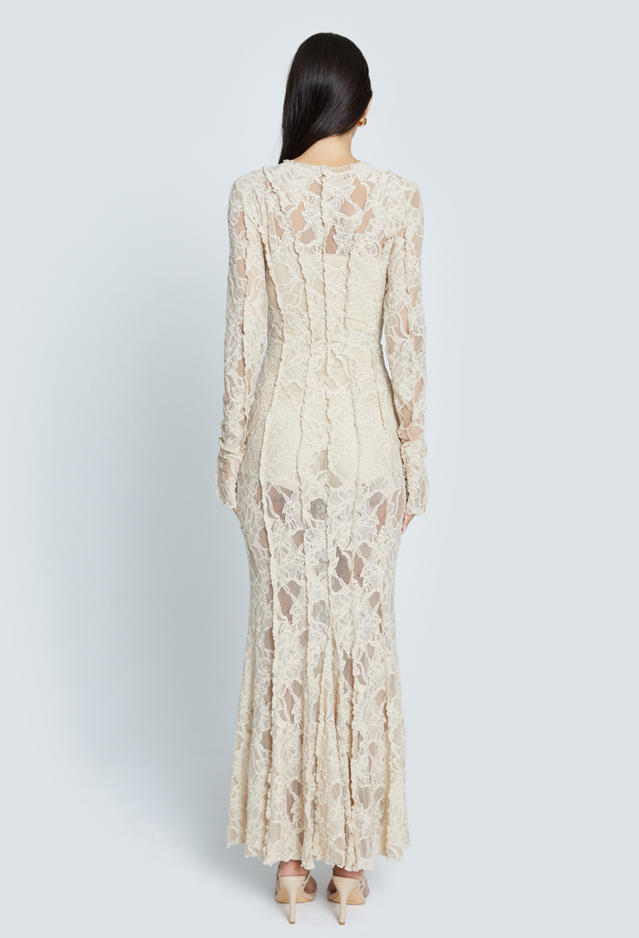 REN FLORAL LACE MAXI DRESS